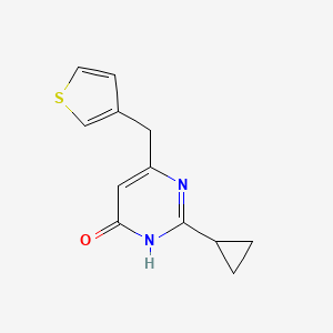 molecular formula C12H12N2OS B1487163 2-Cyclopropyl-6-(thiophen-3-ylmethyl)pyrimidin-4-ol CAS No. 2098085-65-3