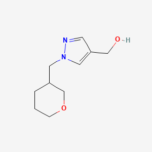 molecular formula C10H16N2O2 B14871638 (1-((tetrahydro-2H-pyran-3-yl)methyl)-1H-pyrazol-4-yl)methanol 