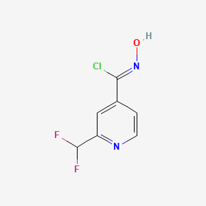 molecular formula C7H5ClF2N2O B1487165 2-(Difluoromethyl)-N-hydroxyisonicotinimidoyl chloride CAS No. 1956426-69-9