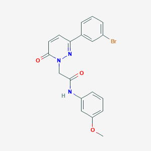 molecular formula C19H16BrN3O3 B14871653 2-(3-(3-bromophenyl)-6-oxopyridazin-1(6H)-yl)-N-(3-methoxyphenyl)acetamide 