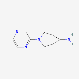 molecular formula C9H12N4 B14871661 3-(Pyrazin-2-yl)-3-azabicyclo[3.1.0]hexan-6-amine 