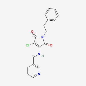 3-chloro-1-phenethyl-4-((pyridin-3-ylmethyl)amino)-1H-pyrrole-2,5-dione