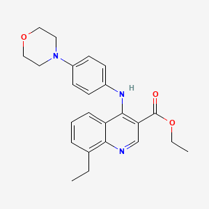 Ethyl 8-ethyl-4-((4-morpholinophenyl)amino)quinoline-3-carboxylate