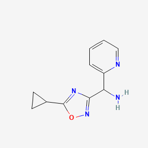 (5-Cyclopropyl-1,2,4-oxadiazol-3-yl)(pyridin-2-yl)methanamine