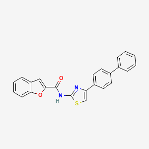 N-(4-([1,1'-biphenyl]-4-yl)thiazol-2-yl)benzofuran-2-carboxamide