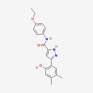 N-(4-ethoxyphenyl)-3-(2-hydroxy-4,5-dimethylphenyl)-1H-pyrazole-5-carboxamide