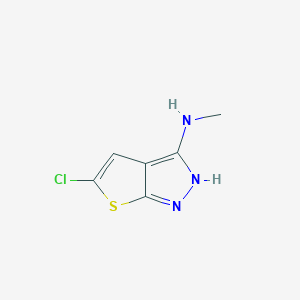 molecular formula C6H6ClN3S B1487171 5-chloro-N-methyl-1H-thieno[2,3-c]pyrazol-3-amine CAS No. 2231674-20-5