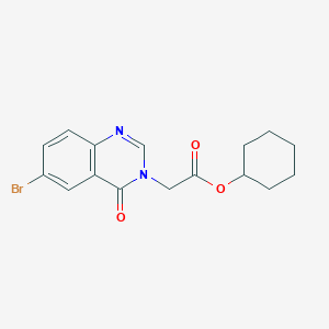 cyclohexyl (6-bromo-4-oxoquinazolin-3(4H)-yl)acetate