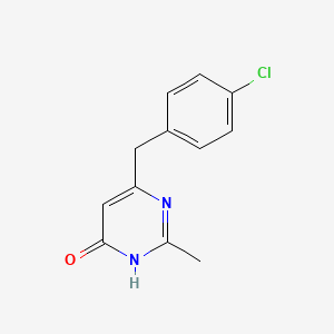 molecular formula C12H11ClN2O B1487174 6-(4-氯苄基)-2-甲基嘧啶-4-醇 CAS No. 2092475-83-5
