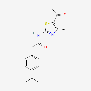 molecular formula C17H20N2O2S B14871742 N-(5-acetyl-4-methylthiazol-2-yl)-2-(4-isopropylphenyl)acetamide 