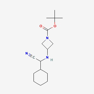 Tert-butyl 3-((cyano(cyclohexyl)methyl)amino)azetidine-1-carboxylate