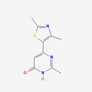 molecular formula C10H11N3OS B1487175 6-(2,4-Dimethylthiazol-5-yl)-2-methylpyrimidin-4-ol CAS No. 2090954-05-3