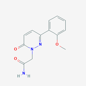 molecular formula C13H13N3O3 B14871772 2-(3-(2-methoxyphenyl)-6-oxopyridazin-1(6H)-yl)acetamide 