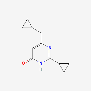 molecular formula C11H14N2O B1487178 2-环丙基-6-(环丙基甲基)嘧啶-4-醇 CAS No. 2098123-45-4