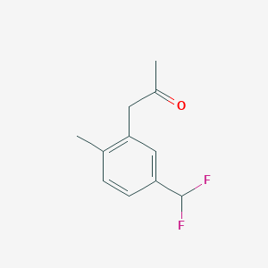 molecular formula C11H12F2O B14871787 1-(5-(Difluoromethyl)-2-methylphenyl)propan-2-one 