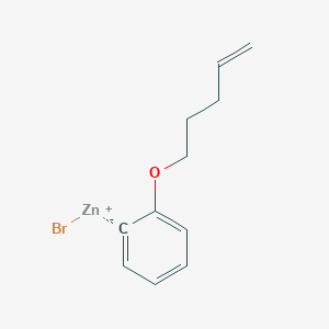 molecular formula C11H13BrOZn B14871790 2-(4-Penten-1-oxy)phenylZinc bromide 