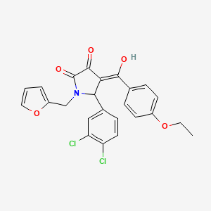 molecular formula C24H19Cl2NO5 B14871817 5-(3,4-dichlorophenyl)-4-(4-ethoxybenzoyl)-1-(furan-2-ylmethyl)-3-hydroxy-1H-pyrrol-2(5H)-one 