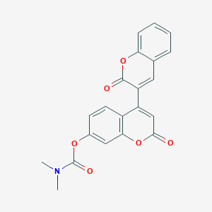 2,2'-dioxo-2H,2'H-[3,4'-bichromen]-7'-yl dimethylcarbamate