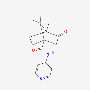 4,7,7-trimethyl-3-oxo-N-(pyridin-4-yl)bicyclo[2.2.1]heptane-1-carboxamide