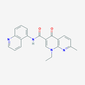 1-ethyl-7-methyl-4-oxo-N-(quinolin-5-yl)-1,4-dihydro-1,8-naphthyridine-3-carboxamide