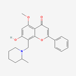 7-hydroxy-5-methoxy-8-((2-methylpiperidin-1-yl)methyl)-2-phenyl-4H-chromen-4-one