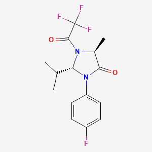 (2R,5S)-1-(2,2,2-Trifluoroacetyl)-3-(4-fluorophenyl)-2-isopropyl-5-methylimidazolidin-4-one