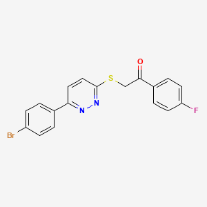 2-((6-(4-Bromophenyl)pyridazin-3-yl)thio)-1-(4-fluorophenyl)ethanone