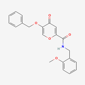 molecular formula C21H19NO5 B14871905 5-(benzyloxy)-N-(2-methoxybenzyl)-4-oxo-4H-pyran-2-carboxamide 