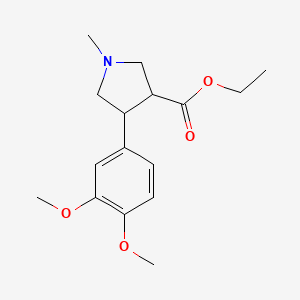 Ethyl 4-(3,4-dimethoxyphenyl)-1-methylpyrrolidine-3-carboxylate