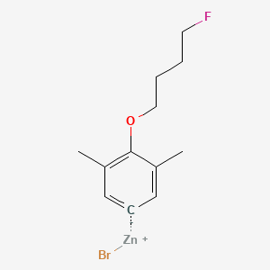 molecular formula C12H16BrFOZn B14871916 3,5-Dimethyl-4-(4-fluorobutoxy)phenylZinc bromide 