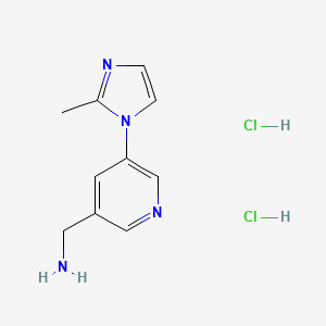 (5-(2-methyl-1H-imidazol-1-yl)pyridin-3-yl)methanamine dihydrochloride