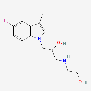 1-(5-fluoro-2,3-dimethyl-1H-indol-1-yl)-3-[(2-hydroxyethyl)amino]propan-2-ol