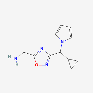 (3-(cyclopropyl(1H-pyrrol-1-yl)methyl)-1,2,4-oxadiazol-5-yl)methanamine