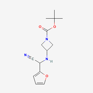 Tert-butyl 3-((cyano(furan-2-yl)methyl)amino)azetidine-1-carboxylate