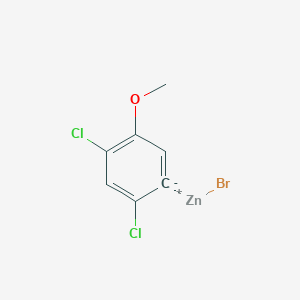 molecular formula C7H5BrCl2OZn B14872047 2,4-Dichloro-5-methoxyphenylZinc bromide 