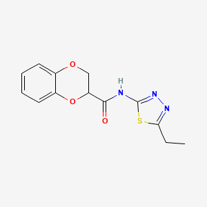 molecular formula C13H13N3O3S B14872056 N-(5-ethyl-1,3,4-thiadiazol-2-yl)-2,3-dihydro-1,4-benzodioxine-3-carboxamide 