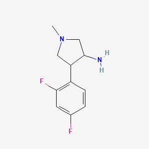 molecular formula C11H14F2N2 B14872065 4-(2,4-Difluorophenyl)-1-methylpyrrolidin-3-amine 