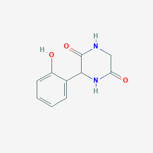 molecular formula C10H10N2O3 B14872092 3-(2-Hydroxyphenyl)piperazine-2,5-dione 