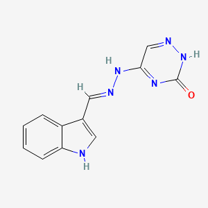 5-[(2E)-2-(1H-indol-3-ylmethylidene)hydrazinyl]-1,2,4-triazin-3-ol