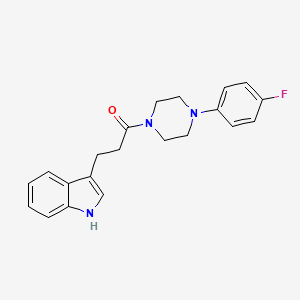 molecular formula C21H22FN3O B14872139 1-[4-(4-fluorophenyl)piperazin-1-yl]-3-(1H-indol-3-yl)propan-1-one 