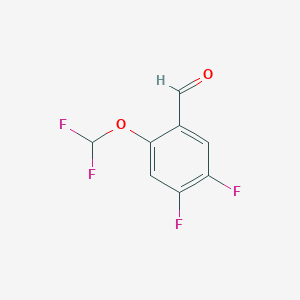 molecular formula C8H4F4O2 B14872154 2-(Difluoromethoxy)-4,5-difluorobenzaldehyde 