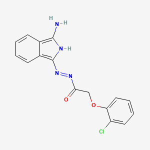 (Z)-N'-(3-amino-1H-isoindol-1-ylidene)-2-(2-chlorophenoxy)acetohydrazide