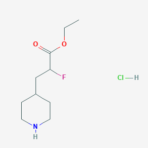 Ethyl 2-fluoro-3-(piperidin-4-yl)propanoate hydrochloride