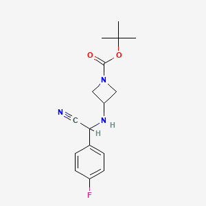 Tert-butyl 3-((cyano(4-fluorophenyl)methyl)amino)azetidine-1-carboxylate