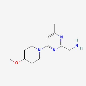 (4-(4-Methoxypiperidin-1-yl)-6-methylpyrimidin-2-yl)methanamine