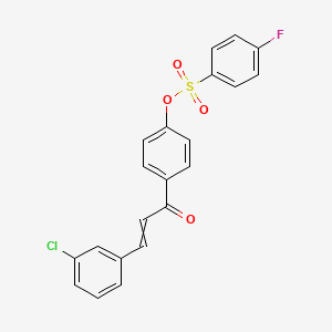 4-[3-(3-Chlorophenyl)acryloyl]phenyl 4-fluorobenzene-1-sulphonate