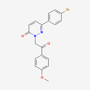 molecular formula C19H15BrN2O3 B14872300 6-(4-bromophenyl)-2-(2-(4-methoxyphenyl)-2-oxoethyl)pyridazin-3(2H)-one 