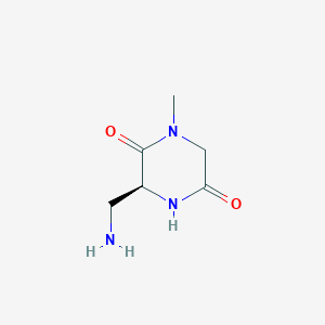 molecular formula C6H11N3O2 B14872315 (S)-3-(aminomethyl)-1-methylpiperazine-2,5-dione 