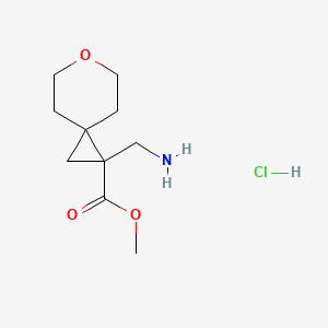 molecular formula C10H18ClNO3 B1487232 1-(氨甲基)-6-氧代螺[2.5]辛烷-1-羧酸甲酯盐酸盐 CAS No. 2203717-15-9