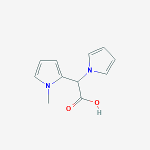 molecular formula C11H12N2O2 B14872341 2-(1-methyl-1H-pyrrol-2-yl)-2-(1H-pyrrol-1-yl)acetic acid 